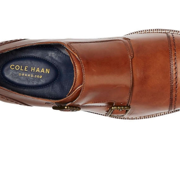 COLE HAAN Mens Monk Strap Slip On Leather Shoes - Picture 2 of 6